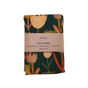 Tulip Cotton Tea Towel by Plewsy