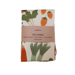 Veggie Cotton Tea Towel by Plewsy