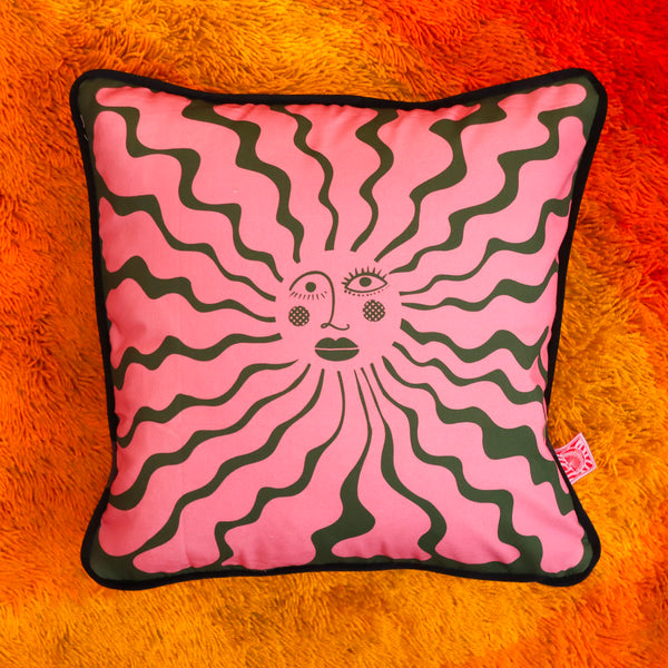 Wavy Sunshine Cushion Cover by The Neighbourhood Threat